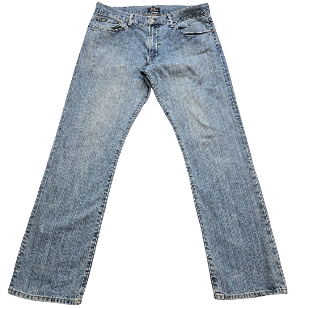 Polo Ralph Lauren Jeans Mens 34x30 Blue Straight Relaxed Hampton Medium Wash